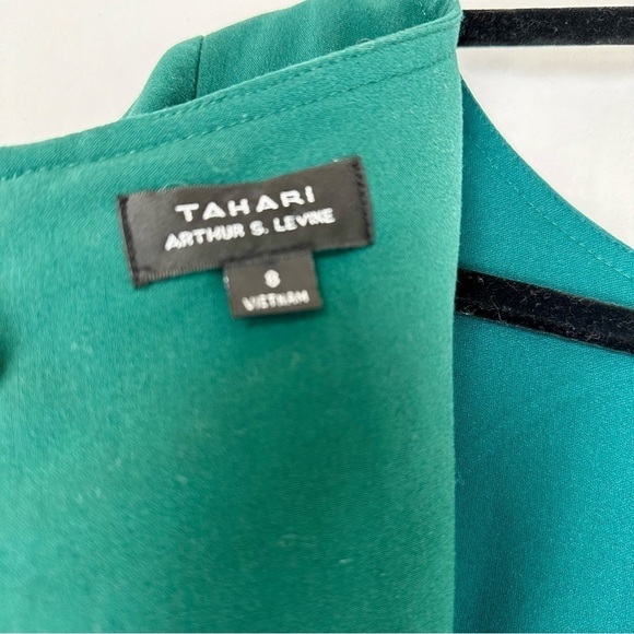 Tahari Arthur S. Levine Emerald Green Pocket Sheath Dress Size 8 - Picture 7 of 9